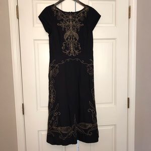 EShakti Black Embroidered Dress M 10